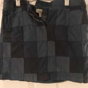 LOFT Blue Patchwork Skirt